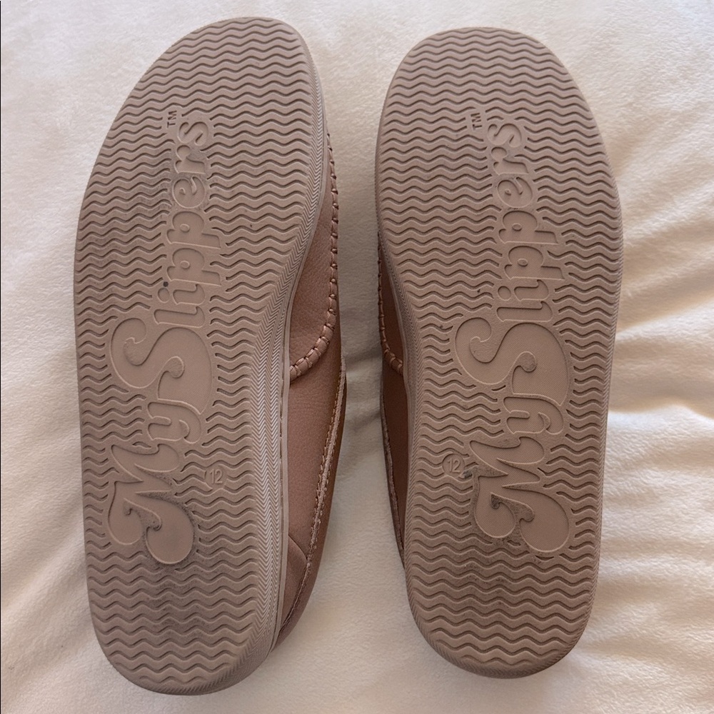 My Slippers from My Pillow Men's Size 12 Brown Leather Slippers Hardly Worn - Picture 5 of 6